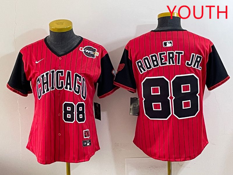 Youth 2025 Chicago White Sox #88 Robert jr Red Joint Name Nike MLB Jersey style 23